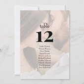 Minimalist Editorial Photo Wedding Seating Chart  (裏面)