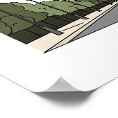 Minimalist Eiffel Tower Paris Poster ポスター (角)