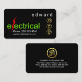 Minimalist Electrical Lightning Bolt 名刺 (正面/裏面)