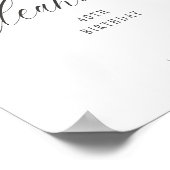 Minimalist Elegant 40th Welcome Birthday Poster ポスター (角)