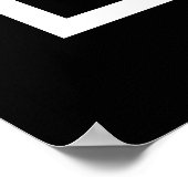 Minimalist Elegant Black and White Wedding Poster ポスター (角)