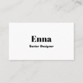 Minimalist Elegant Black & White Professional  名刺 (正面)