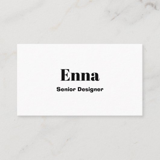 Minimalist Elegant Black & White Professional  名刺 (正面)