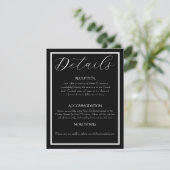 Minimalist Elegant Black & White Wedding  エンクロージャーカード (スタンド正面)