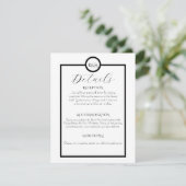 Minimalist Elegant Black & White Wedding  エンクロージャーカード (スタンド正面)