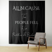 Minimalist Elegant Black & White Wedding タペストリー (インサイチュ)