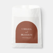 Minimalist Elegant Boho Terracotta Arch Wedding フェイバーバッグ (正面)