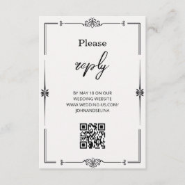 Minimalist Elegant Boho Wedding Response Card  エンクロージャーカード