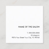 Minimalist Elegant Bold Black White  予約カード (裏面)