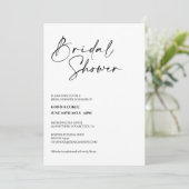 Minimalist Elegant Bridal Shower Invitation 招待状 (スタンド正面)