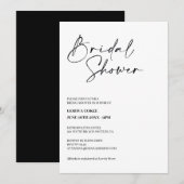 Minimalist Elegant Bridal Shower Invitation 招待状 (正面/裏面)