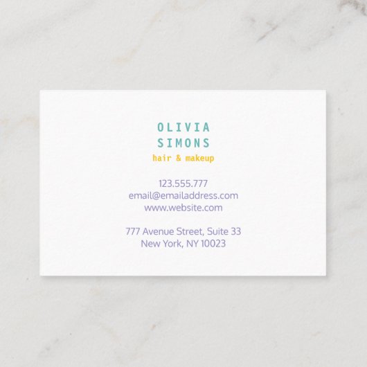 Minimalist Elegant Business Card. 名刺 (裏面)