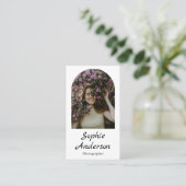 Minimalist Elegant Calligraphy Script Photography  名刺 (スタンド正面)