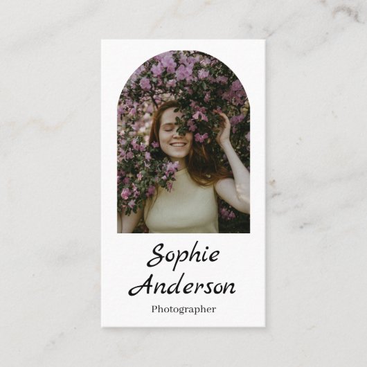 Minimalist Elegant Calligraphy Script Photography 名刺 (正面)