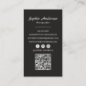 Minimalist Elegant Calligraphy Script Photography  名刺 (裏面)