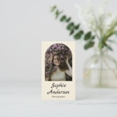 Minimalist Elegant Calligraphy Script Photography 名刺 (スタンド正面)