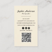 Minimalist Elegant Calligraphy Script Photography 名刺 (裏面)