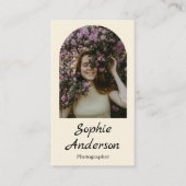 Minimalist Elegant Calligraphy Script Photography 名刺 (正面)