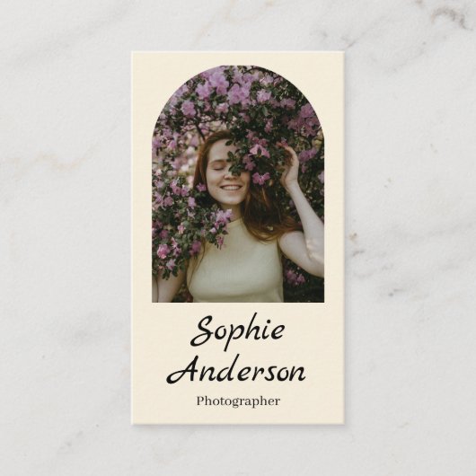 Minimalist Elegant Calligraphy Script Photography 名刺 (正面)