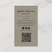 Minimalist Elegant Calligraphy Script Photography  名刺 (裏面)