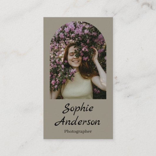 Minimalist Elegant Calligraphy Script Photography  名刺 (正面)