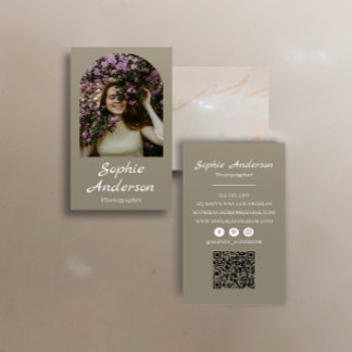 Minimalist Elegant Calligraphy Script Photography 名刺