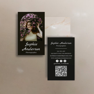 Minimalist Elegant Calligraphy Script Photography 名刺