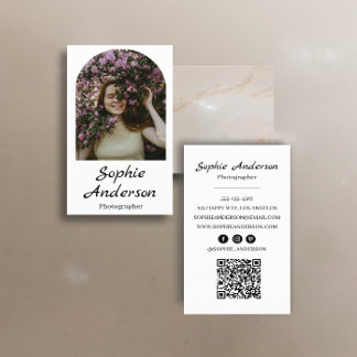 Minimalist Elegant Calligraphy Script Photography 名刺