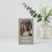 Minimalist Elegant Calligraphy Script Photography  名刺 (スタンド正面)