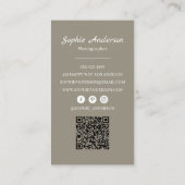 Minimalist Elegant Calligraphy Script Photography  名刺 (裏面)