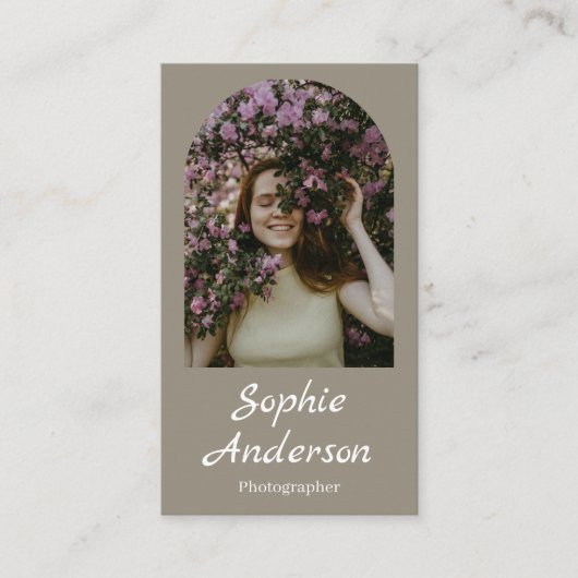 Minimalist Elegant Calligraphy Script Photography 名刺 (正面)