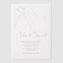 Minimalist Elegant Calligraphy Wedding Invitation
