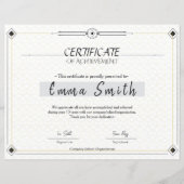 Minimalist Elegant Certificate Of Achievement Desi (正面)