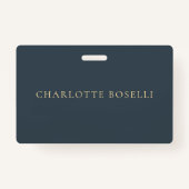 Minimalist Elegant Classical Professional Charcoal バッジ (正面)