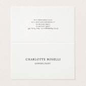 Minimalist Elegant Classical Professional Cream 名刺 (外部フラット)