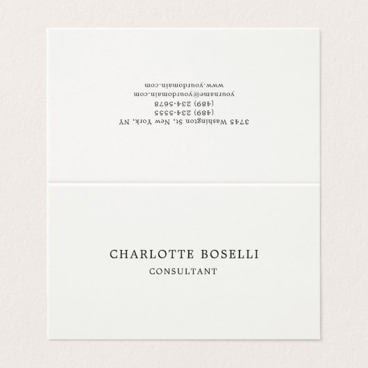 Minimalist Elegant Classical Professional Cream 名刺 (外部フラット)