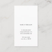 Minimalist Elegant Clean Hair Stylist 名刺 (裏面)