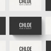 Minimalist Elegant Dark Grey White Bold Beauty 名刺