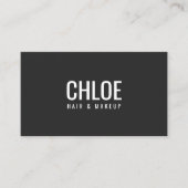 Minimalist Elegant Dark Grey White Bold Beauty 名刺 (正面)