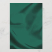 Minimalist Elegant Emerald & Gold Script Wedding メニュー (裏面)