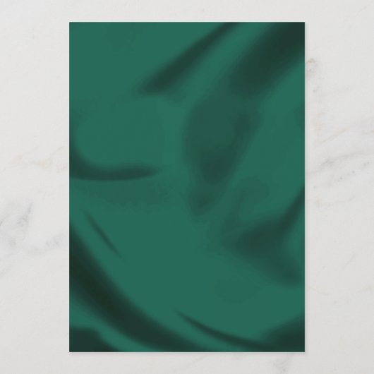 Minimalist Elegant Emerald & Gold Script Wedding メニュー (裏面)