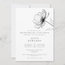 Minimalist Elegant Floral Bridesmaids Luncheon