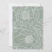 Minimalist Elegant Floral Wedding Invitation セーブザデート (裏面)