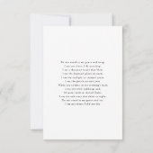 Minimalist Elegant Funeral Sympathy Memorial Photo サンキューカード (裏面)