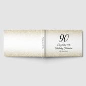 Minimalist Elegant Gold and Black 90th Birthday ゲストブック (全面)