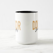 Minimalist & Elegant Gold Doctor with Custom Name マグカップ (中央)
