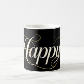 Minimalist Elegant Gold Happy Typography - Classy  コーヒーマグカップ (中央)