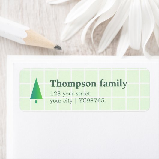 Minimalist Elegant Green White Bold ラベル (インサイチュ)