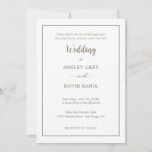 Minimalist Elegant Half Photo Modern boho Wedding 招待状 (裏面)