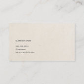 Minimalist Elegant Paper Texture Red Consultant 名刺 (裏面)